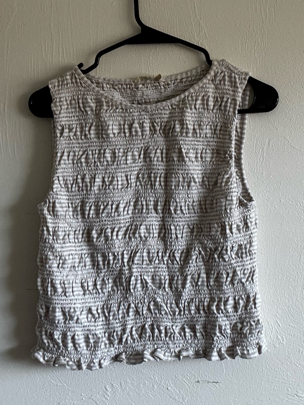 Madewell White Textured Sleeveless Tank